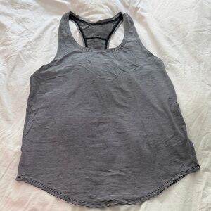 Lululemon Athletica Gray Striped Tank Top